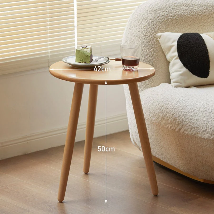 Stave Solid Beech Side Table - Image 3