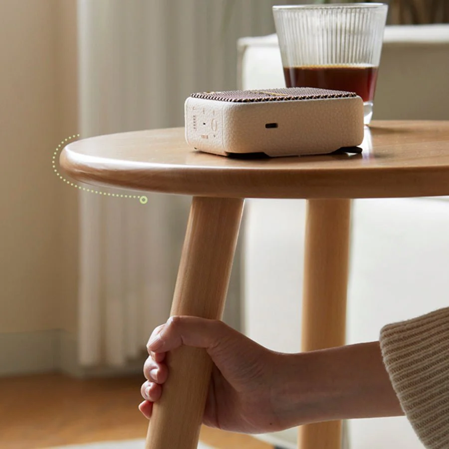 Stave Solid Beech Side Table - Image 5