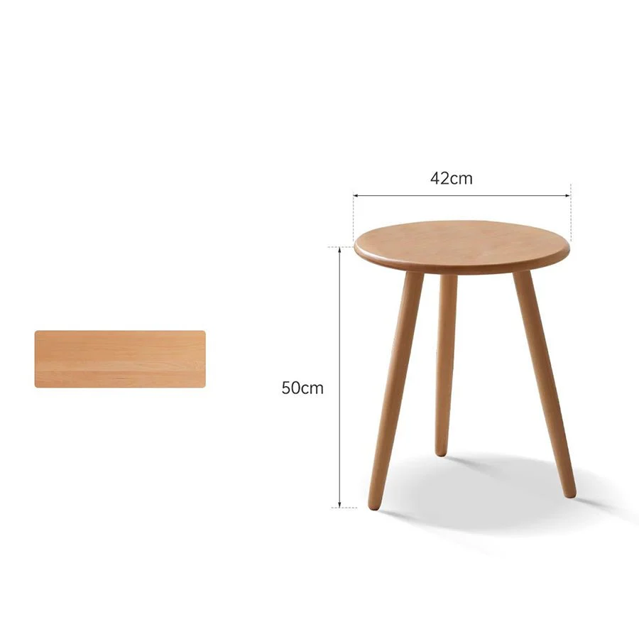 Stave Solid Beech Side Table - Image 7