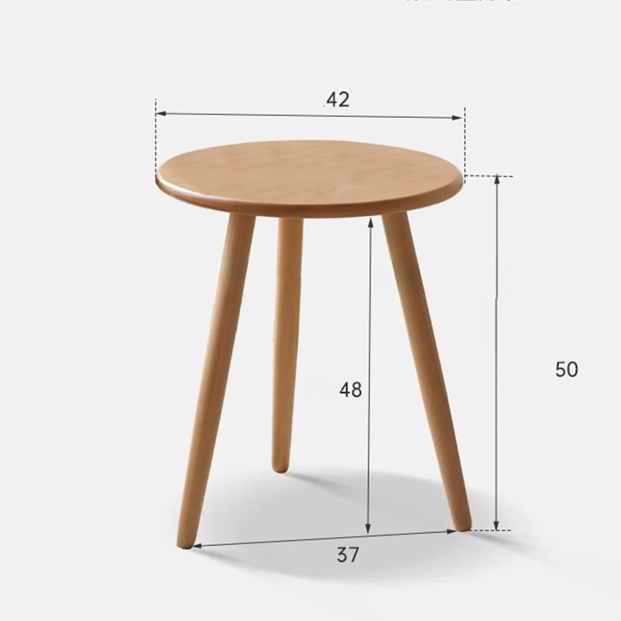 Stave Solid Beech Side Table - Image 9