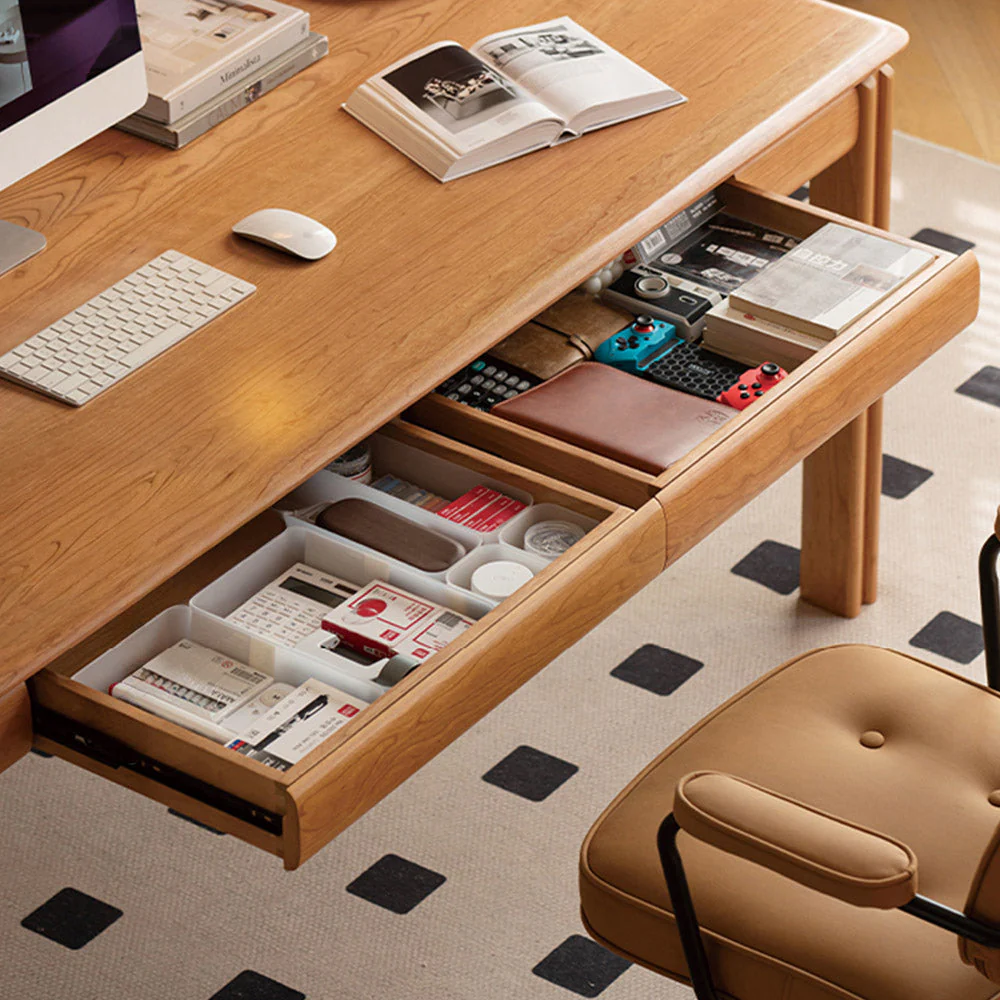Tarfala Natural Solid Cherry Large Work Station - Image 11