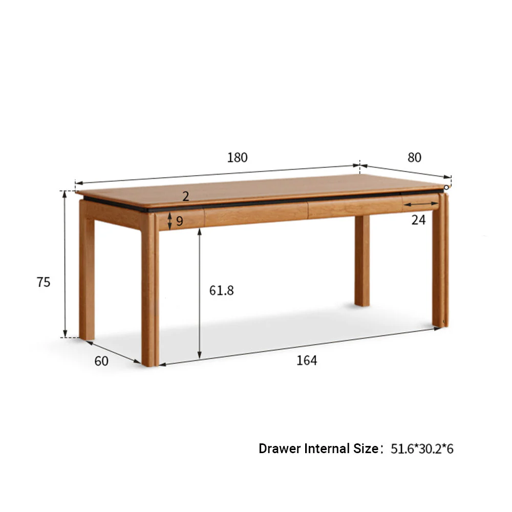 Tarfala Natural Solid Cherry Large Work Station - Image 15