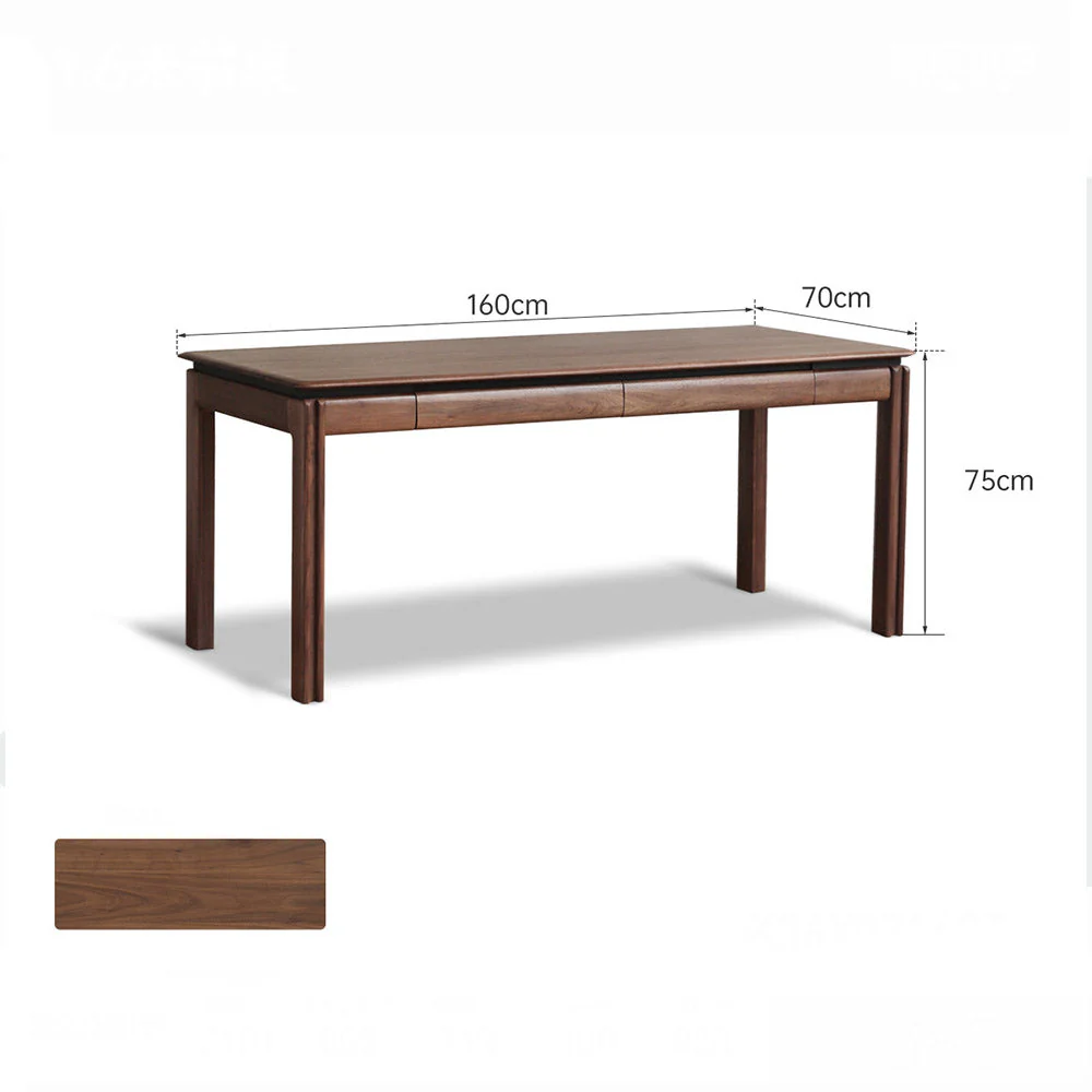 Tarfala Natural Solid Walnut Large Work Station - Image 11