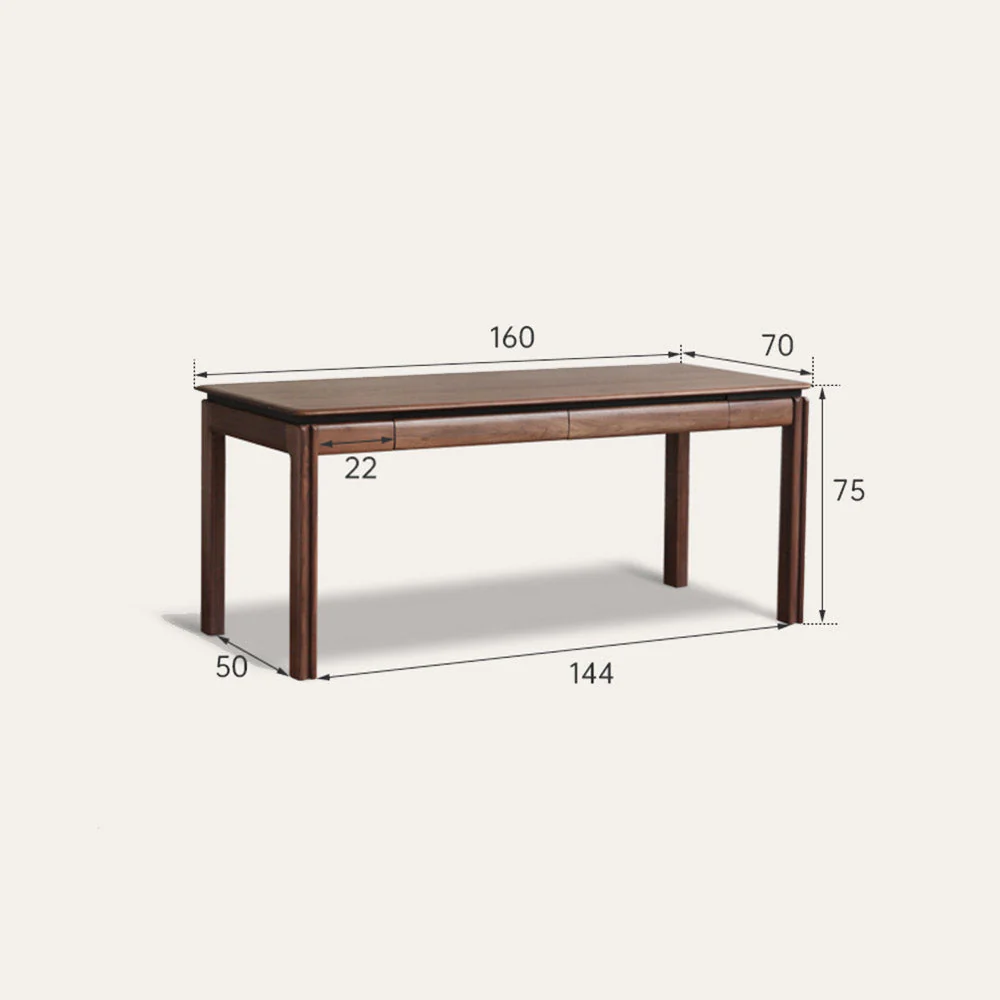 Tarfala Natural Solid Walnut Large Work Station - Image 13
