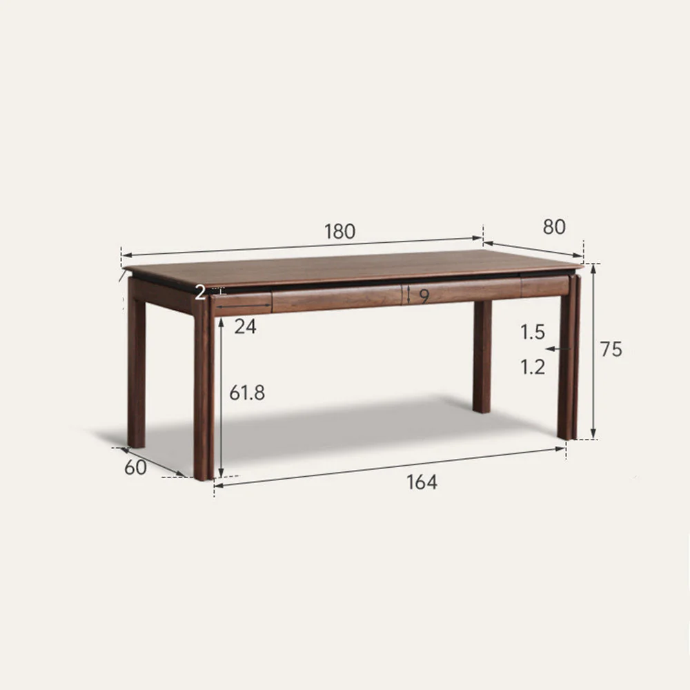 Tarfala Natural Solid Walnut Large Work Station - Image 14