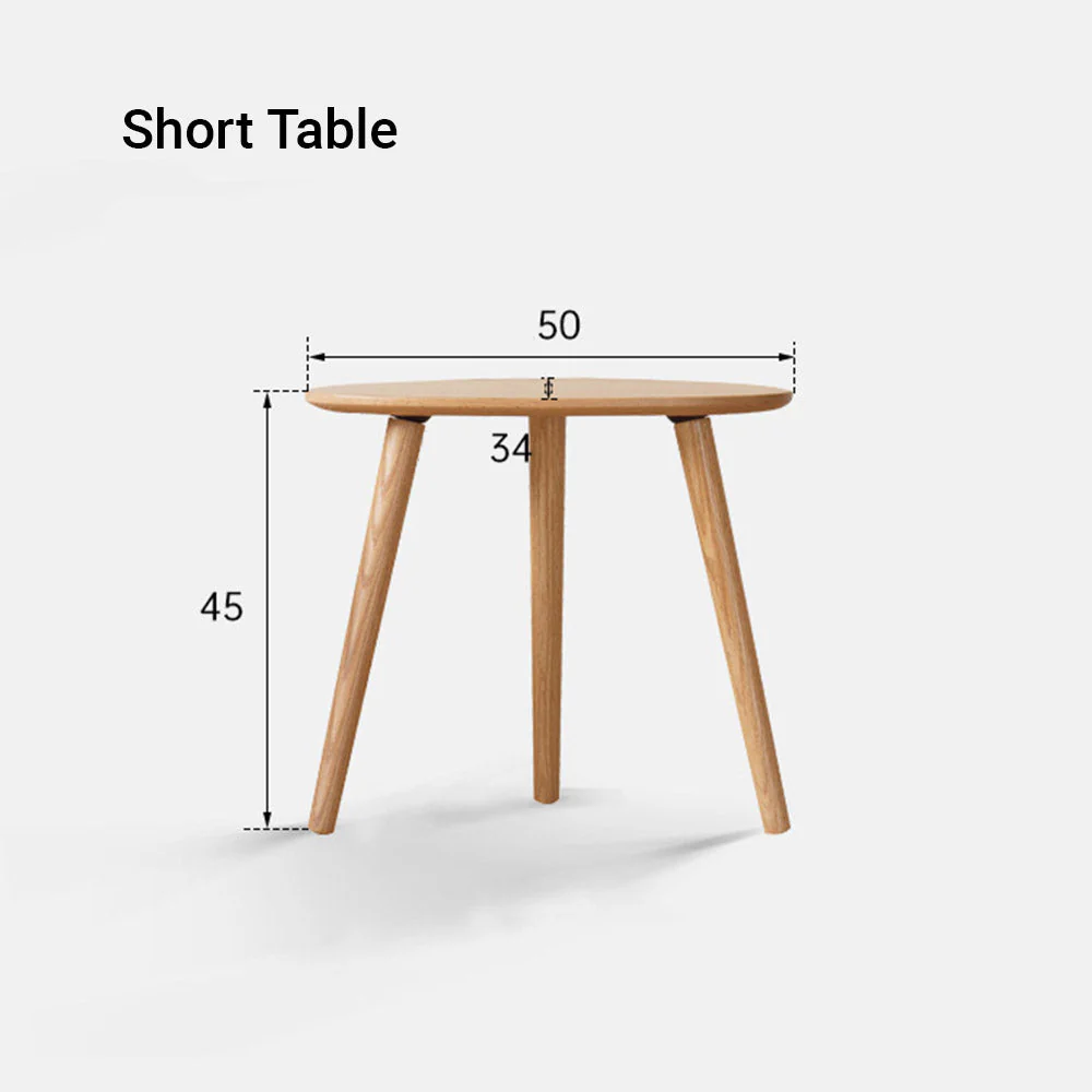 Toffia Natural Solid Oak Coffee Table Set - Image 10