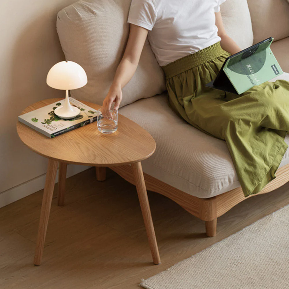 Toffia Natural Solid Oak Coffee Table Set - Image 7