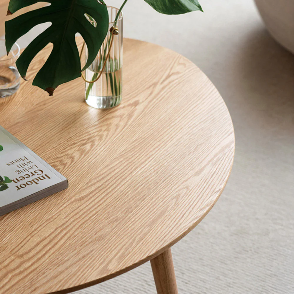 Toffia Natural Solid Oak Coffee Table Set - Image 8