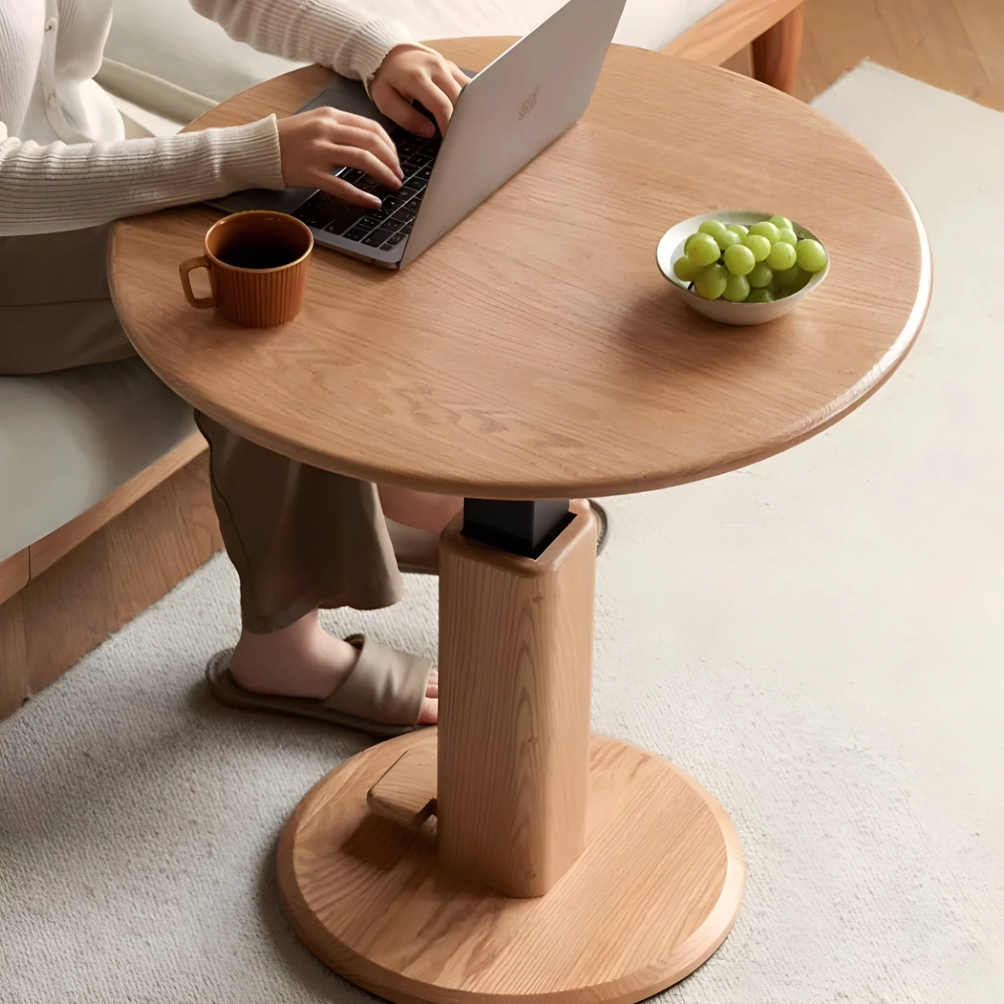 Tome Solid Wood Height Adjustable Coffee Table - Image 4