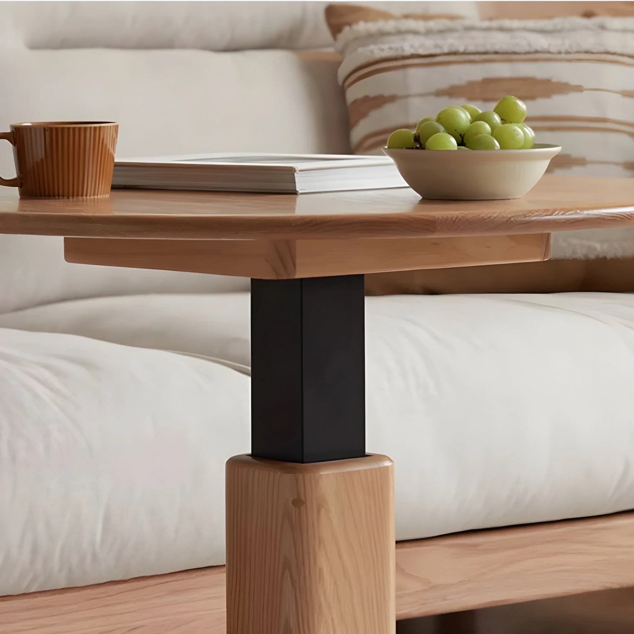 Tome Solid Wood Height Adjustable Coffee Table - Image 6