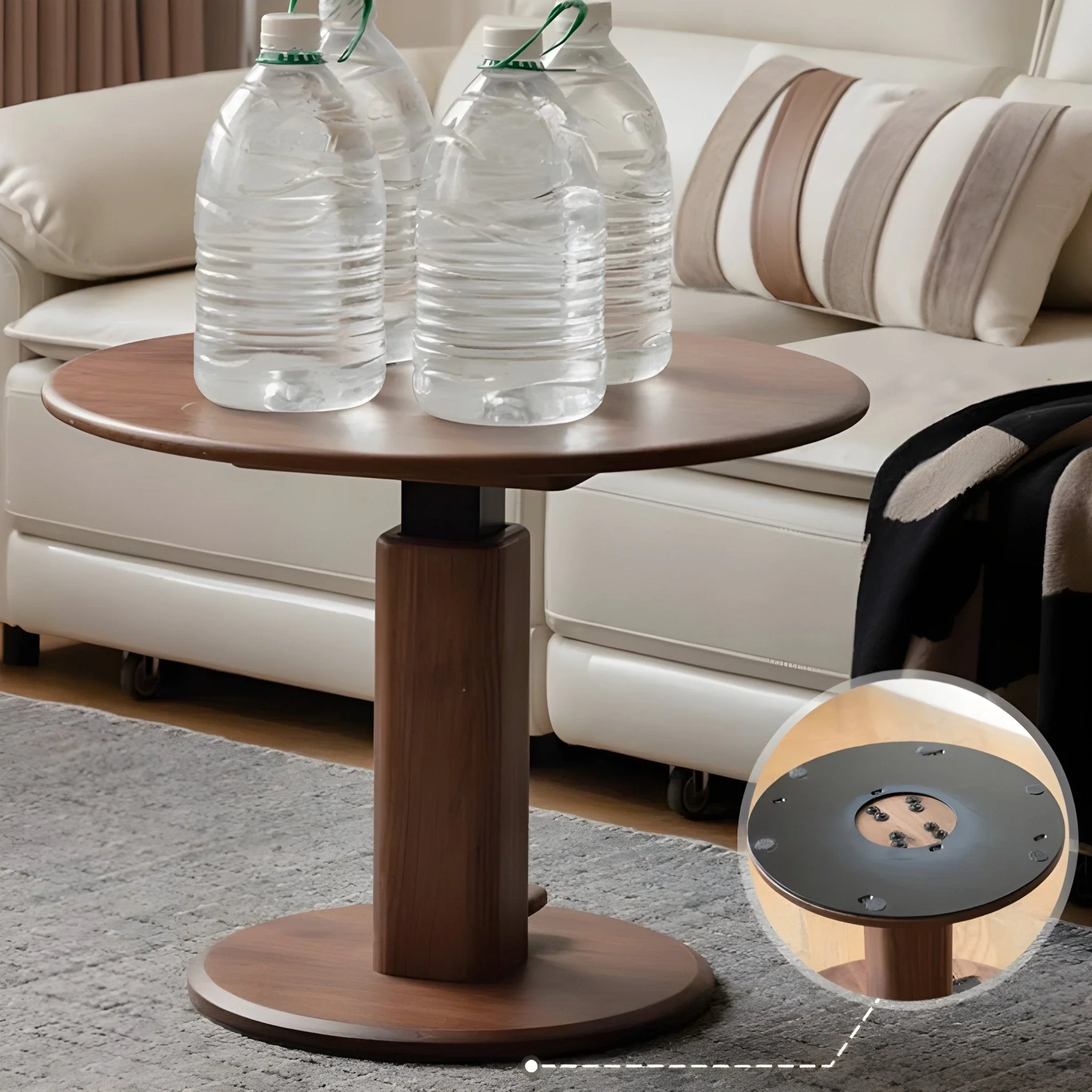 Tome Solid Wood Height Adjustable Coffee Table - Image 8