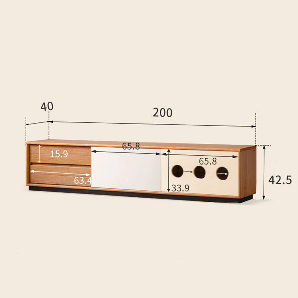 Tonnac Solid Cherry Entertainment Unit - Image 11