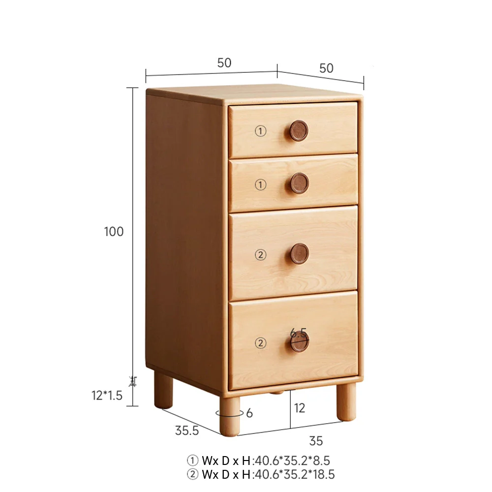 Urban Kidz Natural Solid Beech Modular Chest of Drawers - Image 14