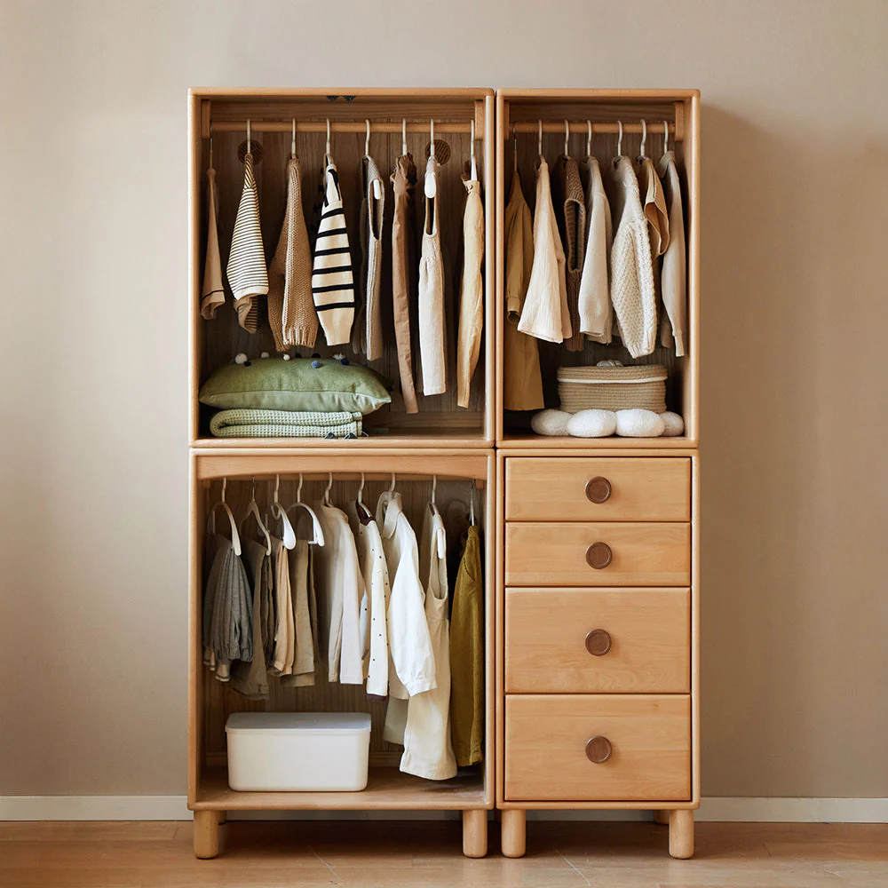 Urban Kidz Natural Solid Beech Modular Chest of Drawers - Image 2