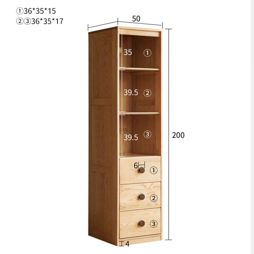 Urban Kidz Natural Solid Oak Wardrobe - Image 15
