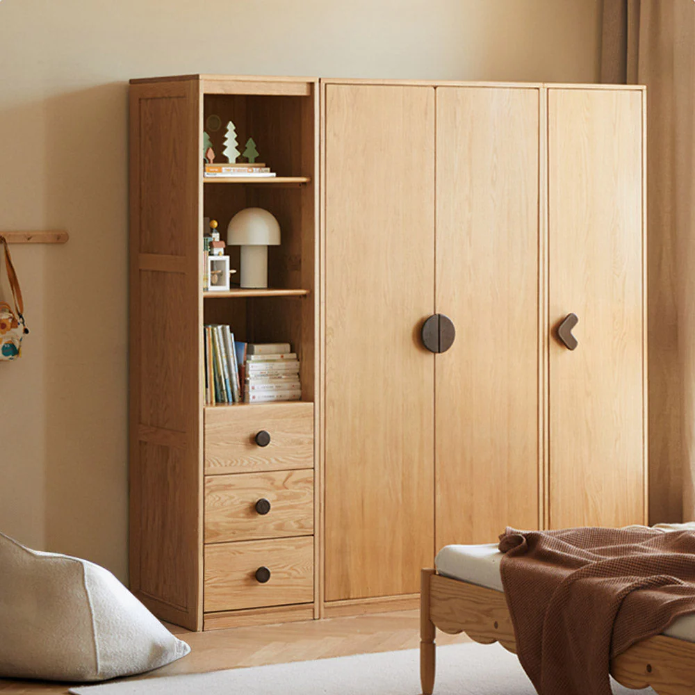Urban Kidz Natural Solid Oak Wardrobe - Image 6