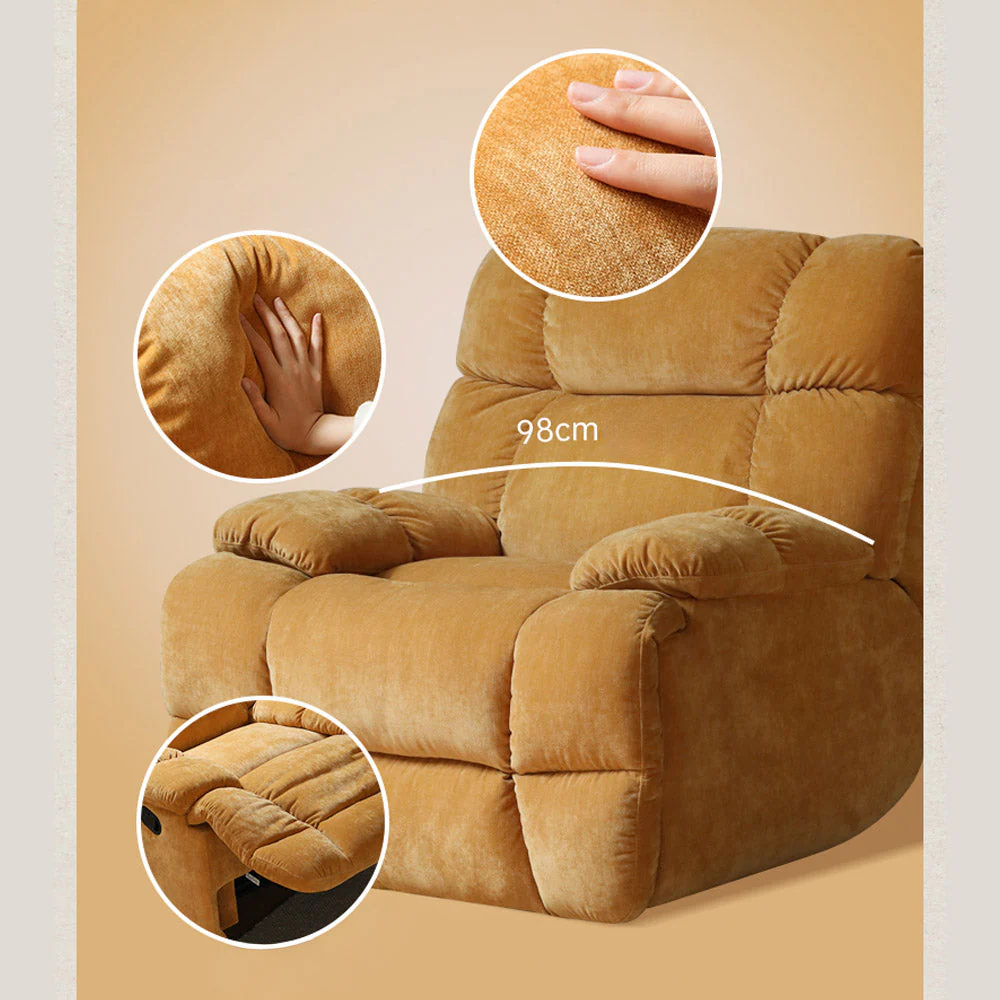 Vacone Chenille Recliner Sofa - Image 6