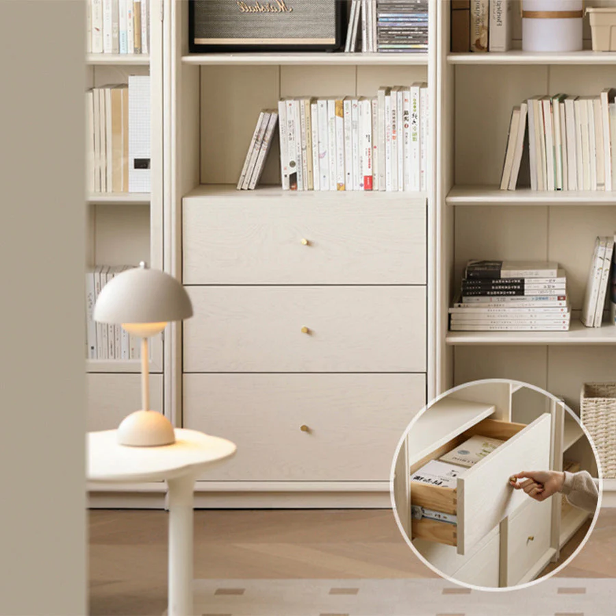 Vaja Solid Oak Painted Display/Book Cabinet - Image 3