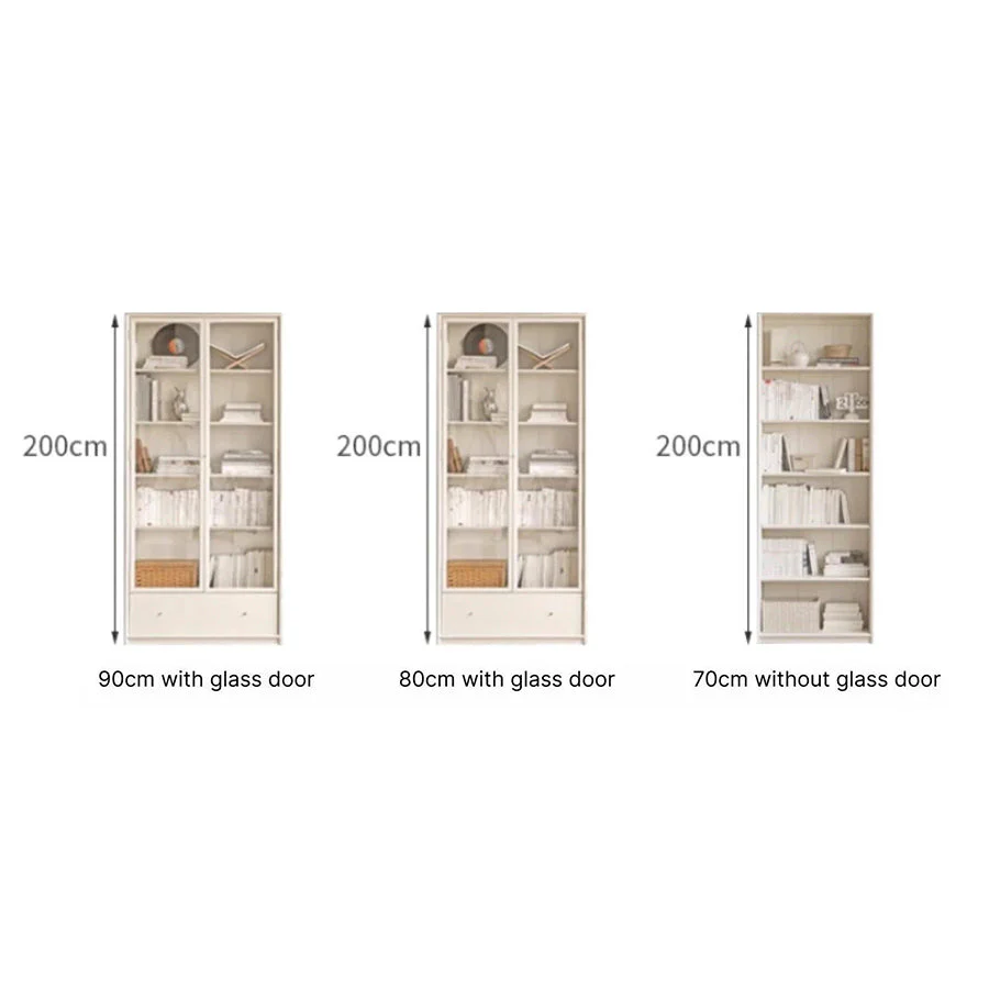 Vaja Solid Oak Painted Display/Book Cabinet - Image 6