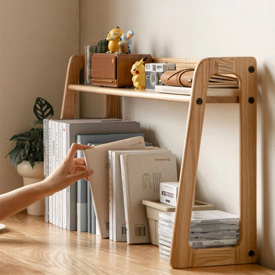 Velten Solid Oak Desktop Shelf - Image 5