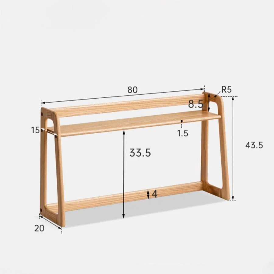 Velten Solid Oak Desktop Shelf - Image 8