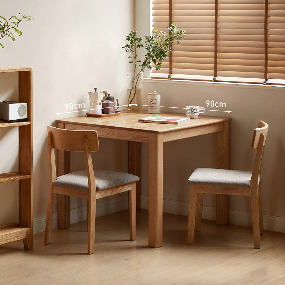 Venice Natural Solid Oak Square Dining Table - Image 2
