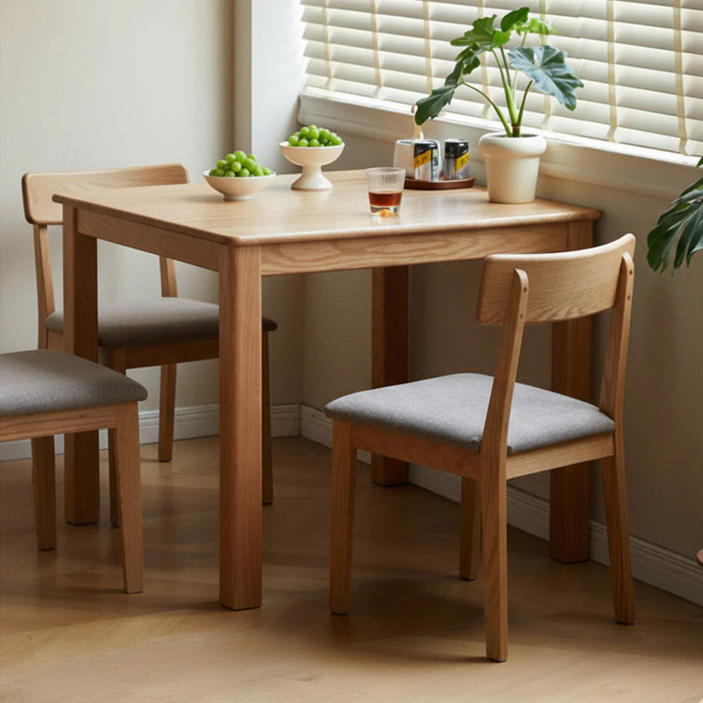 Venice Natural Solid Oak Square Dining Table - Image 3
