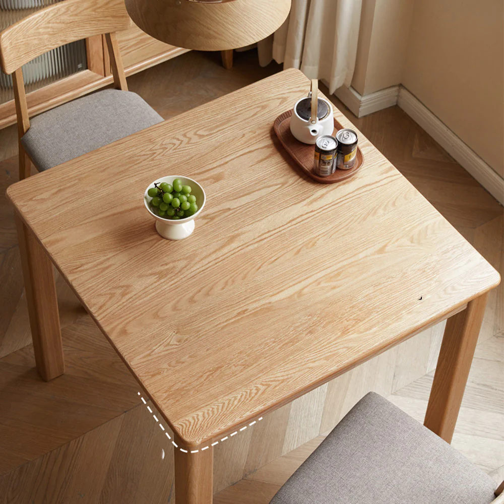 Venice Natural Solid Oak Square Dining Table - Image 4