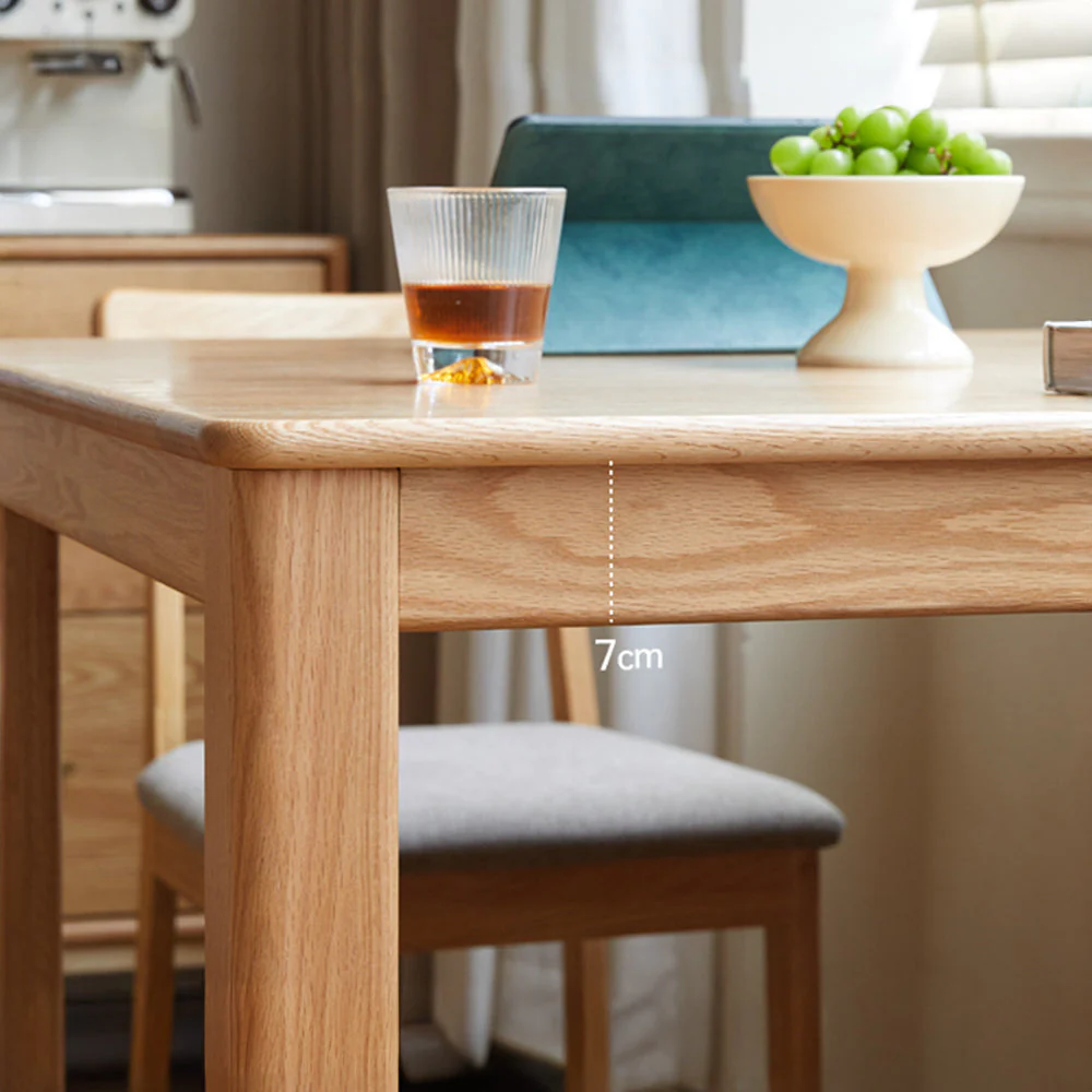 Venice Natural Solid Oak Square Dining Table - Image 5