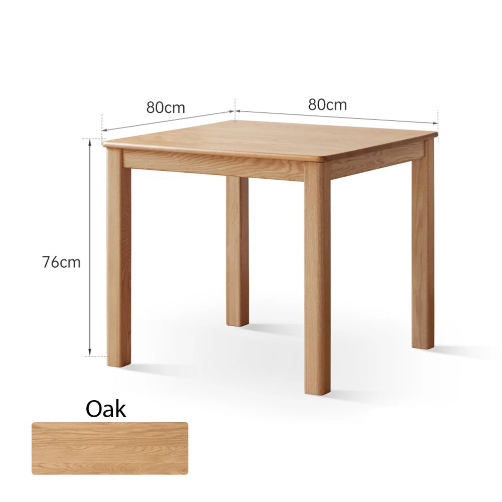 Venice Natural Solid Oak Square Dining Table - Image 7