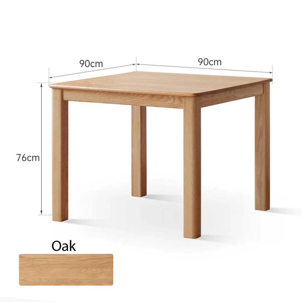 Venice Natural Solid Oak Square Dining Table - Image 8