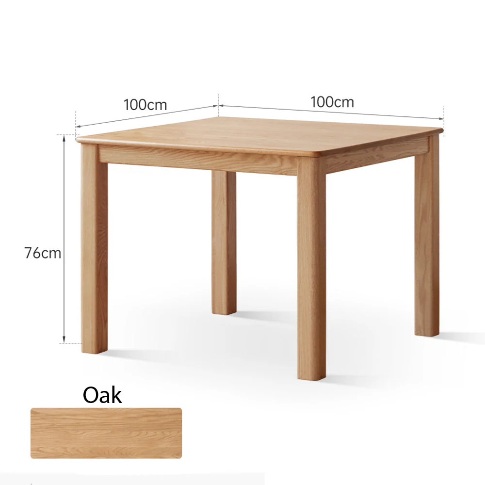 Venice Natural Solid Oak Square Dining Table - Image 9