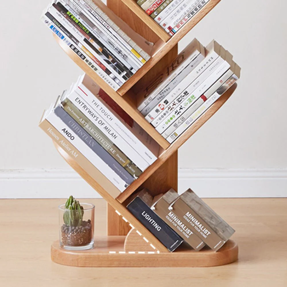 Vikten Natural Solid Oak Tree-Shaped Bookcase - Image 4