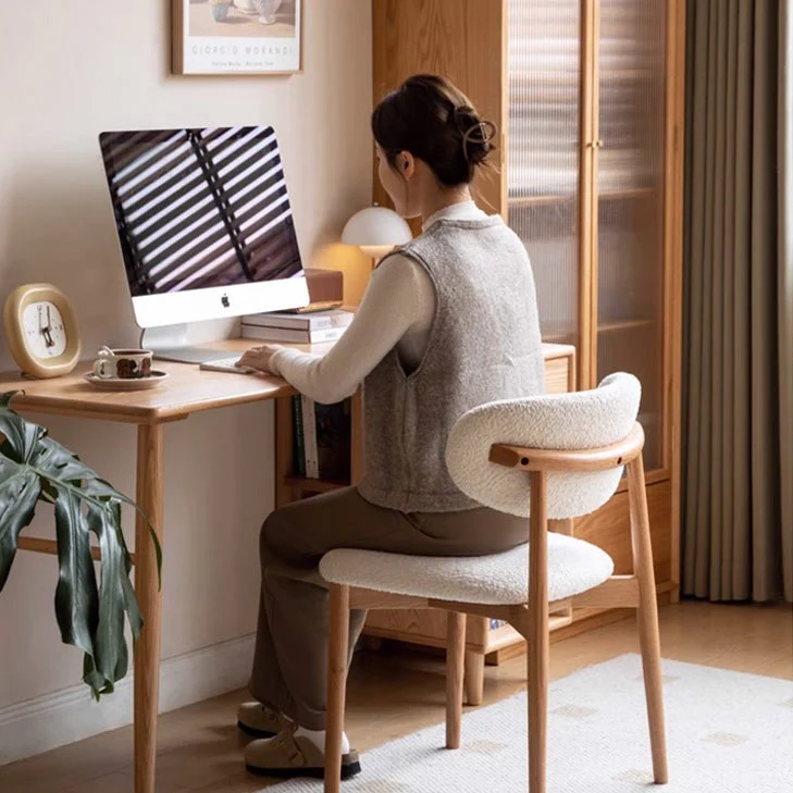 Visby Natural Solid Oak Dining Chair - Image 5