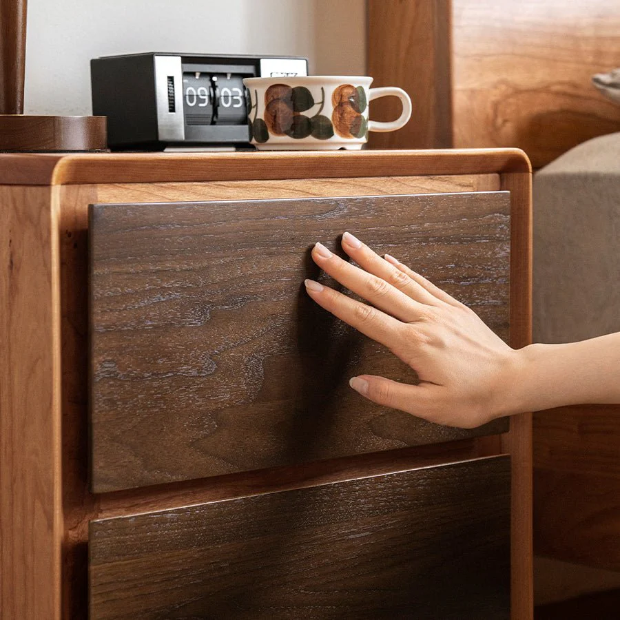 Viviez Colour Matching Floor Standing Bedside Table - Image 3
