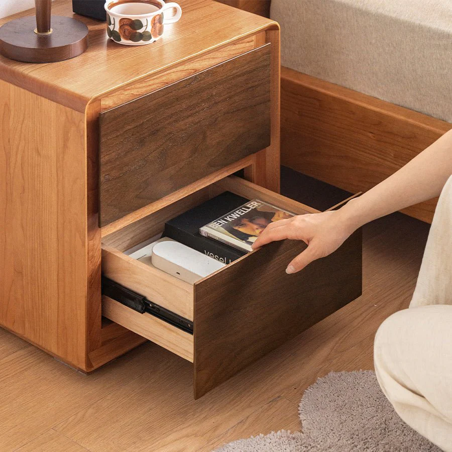 Viviez Colour Matching Floor Standing Bedside Table - Image 5
