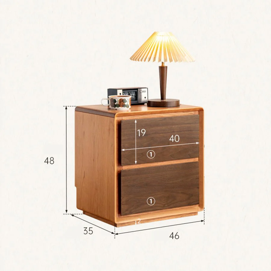 Viviez Colour Matching Floor Standing Bedside Table - Image 8