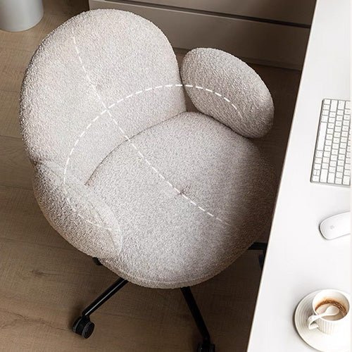 Vivo Ergonomic Faux Shearling Study Chair - Image 4