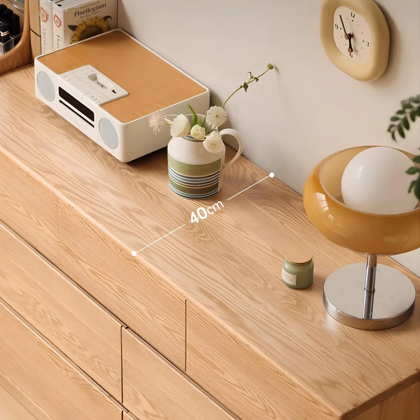 Warburg Natural Solid Oak 3 Over 4 Chest Drawers - Image 3