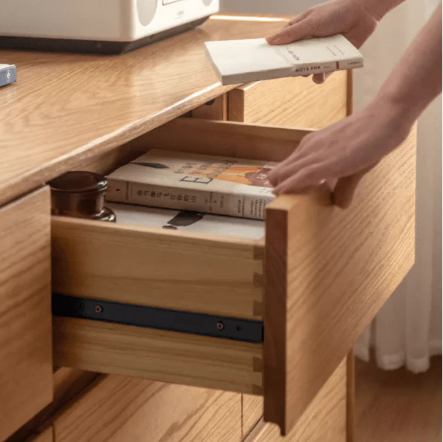Warburg Natural Solid Oak 9 Drawers Sideboard - Image 5