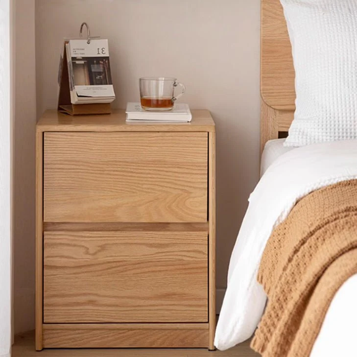 Warburg Natural Solid Oak Bedside Table - Image 2