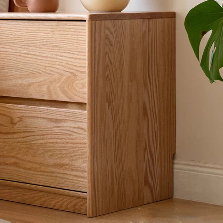 Warburg Natural Solid Oak Bedside Table - Image 3