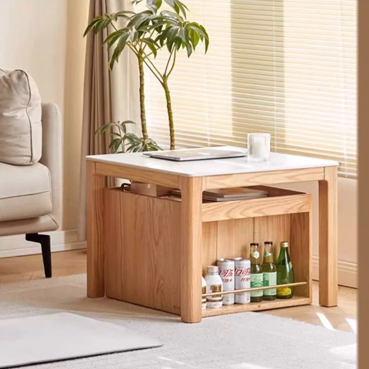 Warburg Natural Solid Oak Coffee Table Set - Image 7