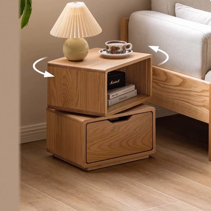 Warburg Natural Solid Oak Side Table - Image 2