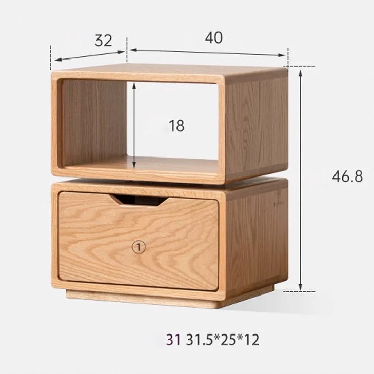 Warburg Natural Solid Oak Side Table - Image 6