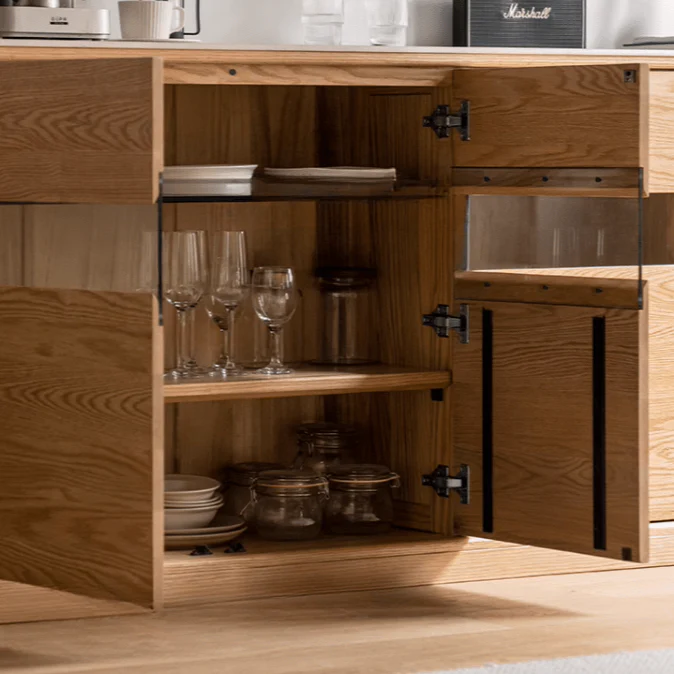 Warburg Natural Solid Oak Sideboard - Image 8