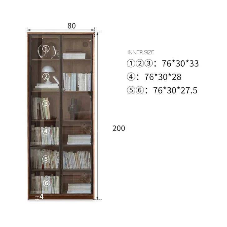 Warburg Natural Solid Walnut Bookcase - Image 10