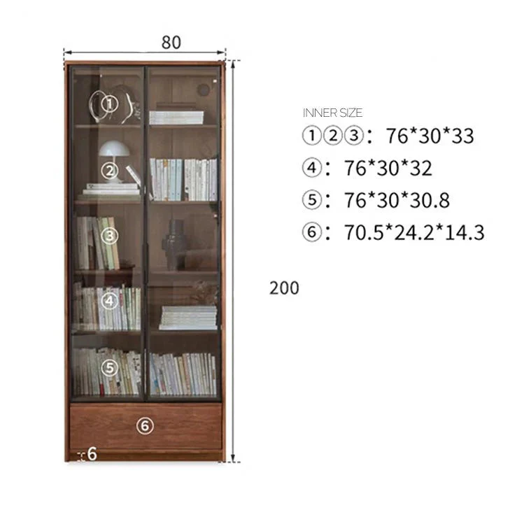 Warburg Natural Solid Walnut Bookcase - Image 11