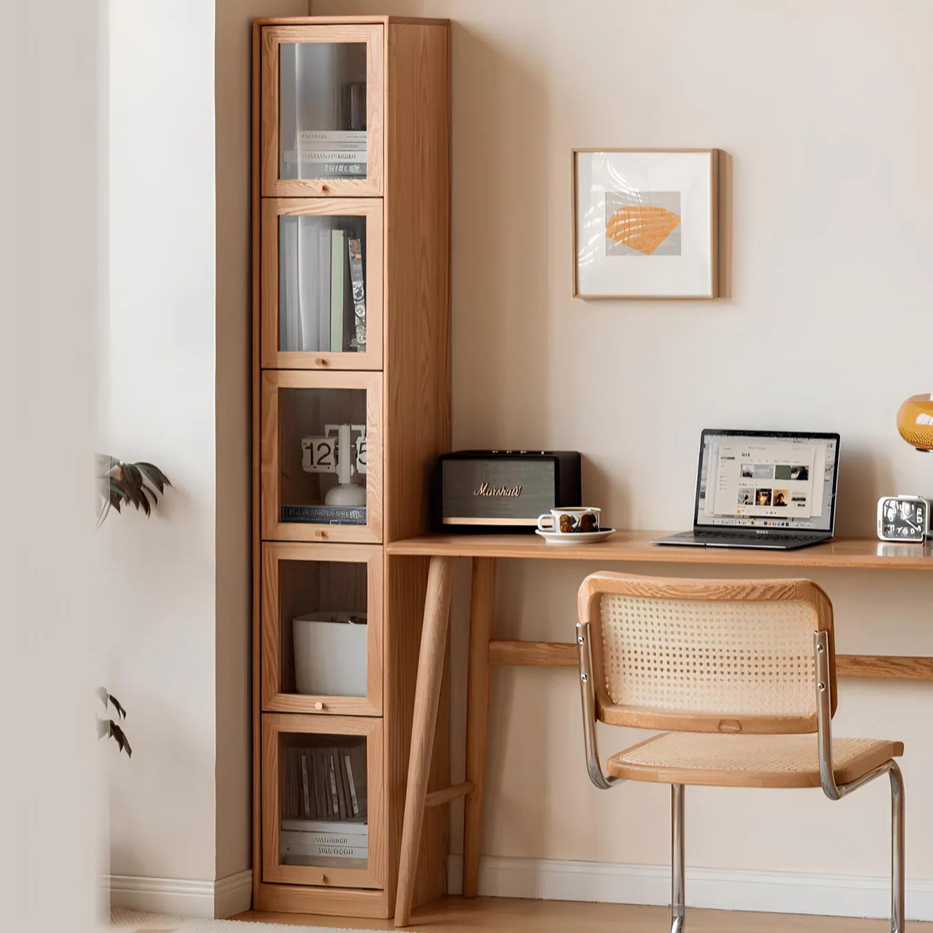 Warburg Solid Oak Display/Bookcase