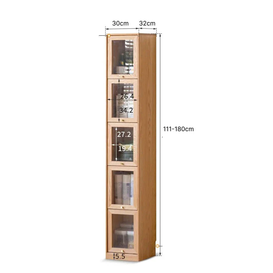Warburg Solid Oak Display/Bookcase - Image 11